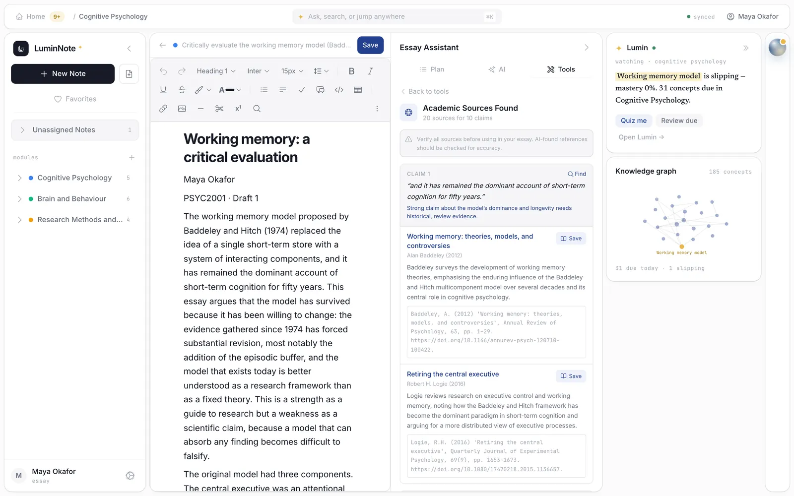 Deep Research results with verified citations